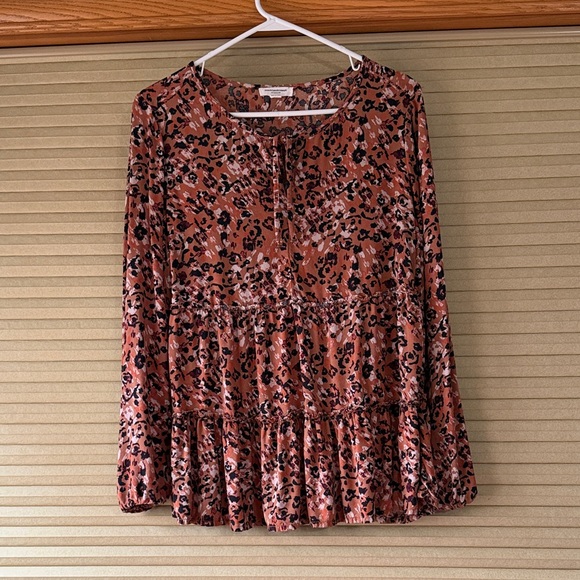 beachlunchlounge Women's Floral Blouse - Brown and Black - Picture 1 of 3